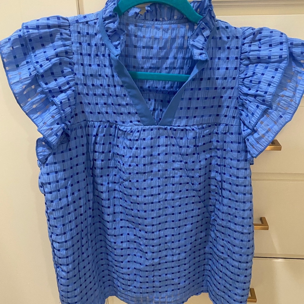 Blue top. Size S